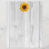 ひまわり素朴のパーソナライズされた紙シート (裏面)