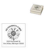 ひまわり素朴のビジネス名ゴム印 ラバースタンプ (押印)