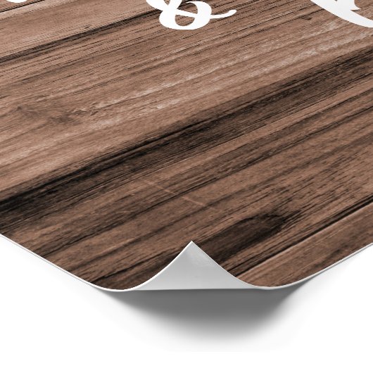 ひまわり素朴のブライダルカードとギフトのサイン ポスター (角)