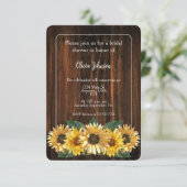 ひまわり素朴のブライダルシャワーへの招待 招待状 (スタンド正面)