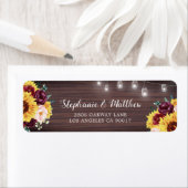 ひまわり素朴のメイスンの結婚灯 ラベル (インサイチュ)