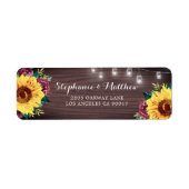 ひまわり素朴のメイスンの結婚灯 ラベル (正面)