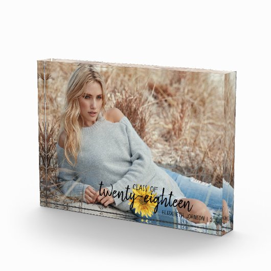 ひまわり素朴のモノグラムフォトブロックのクラス フォトブロック (右)