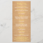 ひまわり素朴のラップとレースのウェディングプログラム プログラム (裏面)