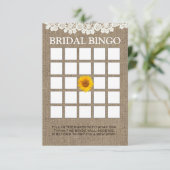 ひまわり素朴のラップブライダルシャワービンゴカード (スタンド正面)