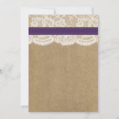 ひまわり素朴のリハ結婚ーサルディナー – 紫 招待状 (裏面)