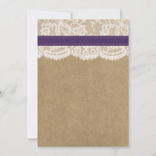 ひまわり素朴のリハ結婚ーサルディナー – 紫 招待状 (裏面)