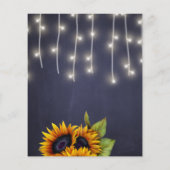 ひまわり素朴の予算のブライダルへの招待 (裏面)