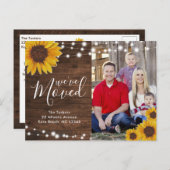 ひまわり素朴の写真の移動告知 ポストカード (正面/裏面)