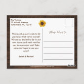 ひまわり素朴の写真の移動告知 ポストカード (裏面)