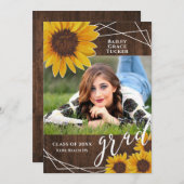 ひまわり素朴の卒業写真の発表 案内状 (正面/裏面)