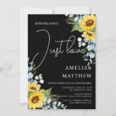 ひまわり素朴の台本がブラックを愛す結婚る 招待状 (正面)