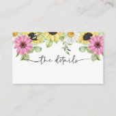 ひまわり素朴の囲結婚いカード エンクロージャーカード (正面)