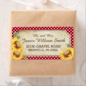 ひまわり素朴の国のピクチ結婚ックのラベル ラベル (インサイチュ)