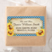 ひまわり素朴の国のピクチ結婚ックのラベル ラベル (インサイチュ)