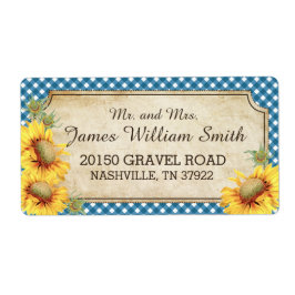 ひまわり素朴の国のピクチ結婚ックのラベル ラベル