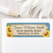 ひまわり素朴の国のピクチ結婚ックのラベル ラベル (インサイチュ)