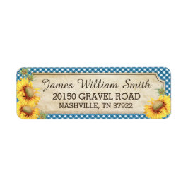 ひまわり素朴の国のピクチ結婚ックのラベル ラベル