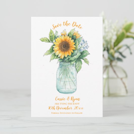 ひまわり素朴の国の結婚式の日付を保存 (スタンド正面)