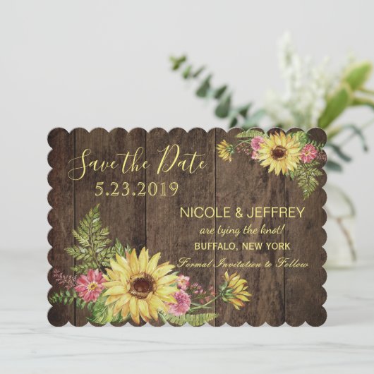 ひまわり素朴の国の結婚式の日付を保存 セーブザデート (スタンド正面)