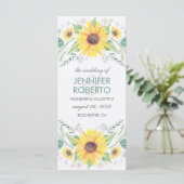 ひまわり素朴の国の結婚式 プログラム (スタンド正面)
