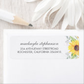 ひまわり素朴の国の結婚式 ラベル (インサイチュ)