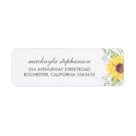 ひまわり素朴の国の結婚式 ラベル