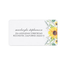 ひまわり素朴の国の結婚式 ラベル