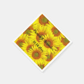 ひまわり素朴の国フローラサマーイエローナ スタンダードカクテルナプキン (角)