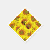 ひまわり素朴の国フローラサマーイエロー スタンダードカクテルナプキン (角)