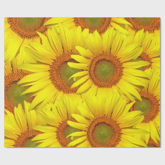 ひまわり素朴の国フローラサマーイエロー ラッピングペーパー (フラット)