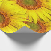 ひまわり素朴の国フローラサマーイエロー ラッピングペーパー (角)