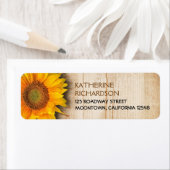 ひまわり素朴の国差出人住所ラベル ラベル (インサイチュ)