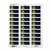 ひまわり素朴の夏結婚パーティー ラベル (フルシート)