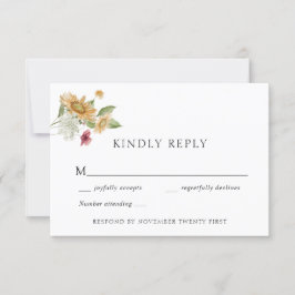 ひまわり素朴の対応結婚カード 招待状