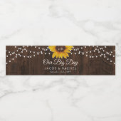 ひまわり素朴の弦が私たちの大きな日の光を結婚照らす ペットボトルラベル (シングルラベル)