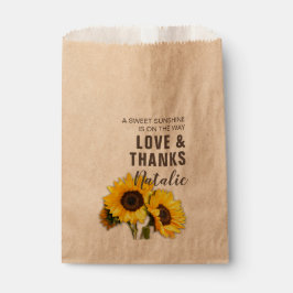 ひまわり素朴の愛と赤ちゃん感謝していのシャワー フェイバーバッグ