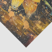 ひまわり素朴の抽象芸術フローラの分離 薄葉紙 (詳細)