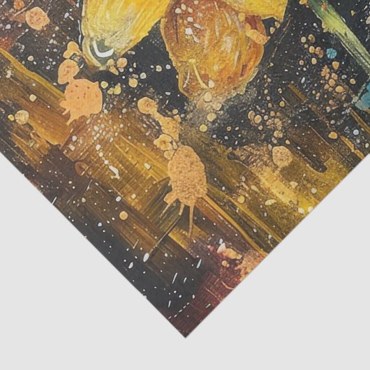 ひまわり素朴の抽象芸術フローラの分離 薄葉紙 (詳細)