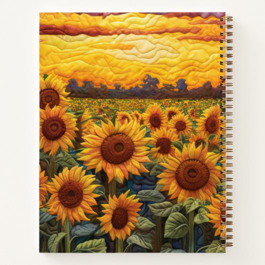 ひまわり素朴の日の出 ノートブック (裏面)