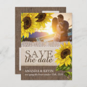 ひまわり素朴の日付の保存 案内ポストカード (正面/裏面)