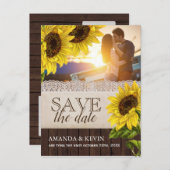 ひまわり素朴の日付の保存 案内ポストカード (正面/裏面)