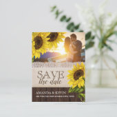 ひまわり素朴の日付の保存 案内ポストカード (スタンド正面)