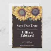 ひまわり素朴の日付の保存 案内状 (正面)