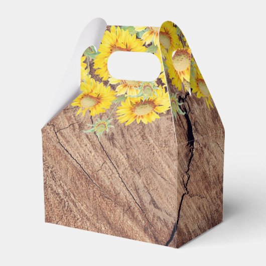 ひまわり素朴の木のテクスチャ フェイバーボックス (裏面サイド)