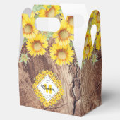 ひまわり素朴の木のテクスチャ フェイバーボックス (オープン)