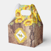 ひまわり素朴の木のテクスチャ フェイバーボックス (正面サイド)