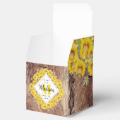 ひまわり素朴の木のテクスチャ フェイバーボックス (オープン)