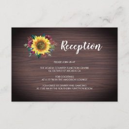 ひまわり素朴の木のフローラ結婚披露宴 エンクロージャーカード