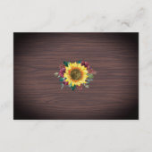 ひまわり素朴の木のフローラ結婚披露宴 エンクロージャーカード (裏面)